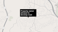 Property owner granted right to develop road