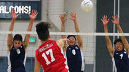 Photo Gallery: Crescenta Valley vs. Burroughs in a Pacific League boys volleyball match